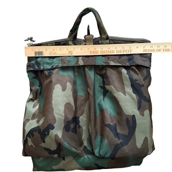 Vintage 90s Y2K Camo Purse Bag Camouflage Nylon Womens Large Green Clueless Edit - Picture 14 of 16